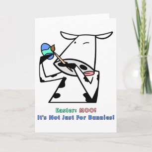 Tarjeta Festiva Pascuas: ¡Moo!