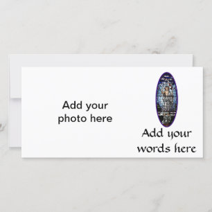 Tarjeta Festiva Pascuas: Resurrección de vidrio manchado de Cristo