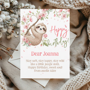 Tarjeta Festiva Pasemos el rato perezosos niños feliz cumpleaños