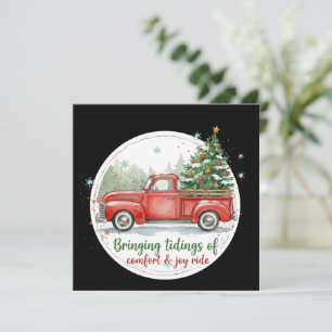 Tarjeta Festiva Paseo de Dicha y Alegría divertido paseo de Navida