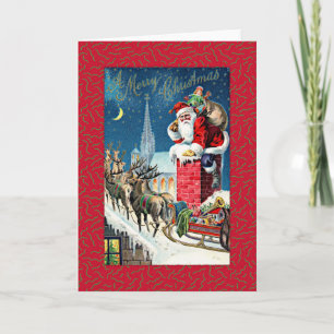 Tarjeta Festiva Paseo del trineo de Santa