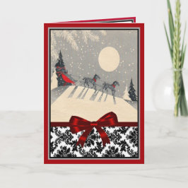 Tarjeta Festiva Paseo en Sleigh bajo la carta de los Navidades de 