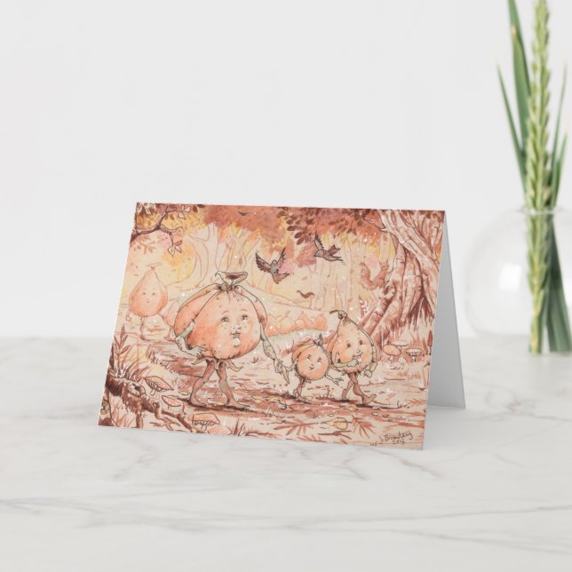 Tarjeta Festiva Paseo por la calabaza (Anverso)