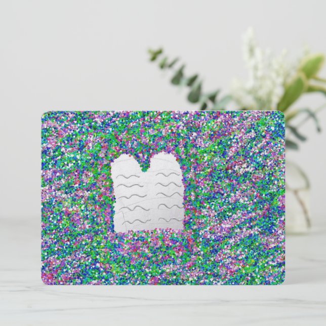 Tarjeta Festiva Passover Pesach Diez Mandamientos (Anverso de pie)