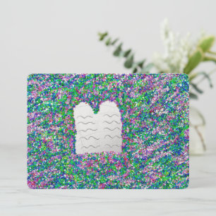 Tarjeta Festiva Passover Pesach Diez Mandamientos