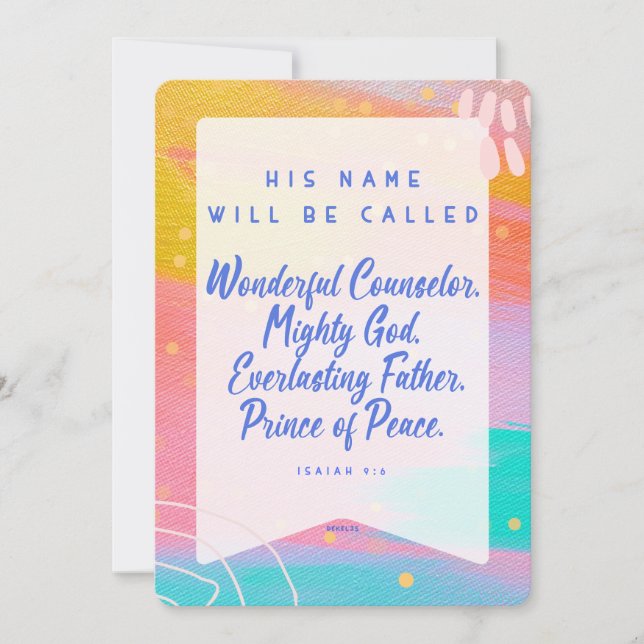 Tarjeta Festiva Pastel Abstract Wonderful Counselor Christmas Card (Anverso)