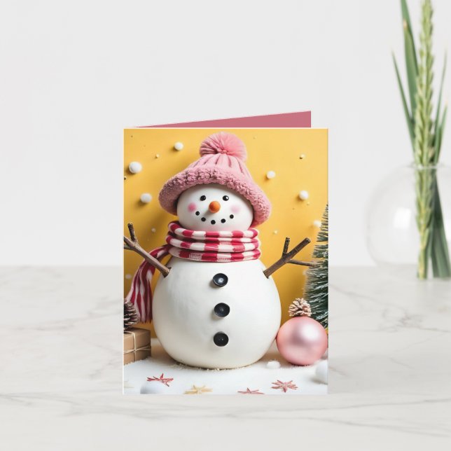 Tarjeta Festiva Pastel Christmas - Folded Holiday Card (Anverso)