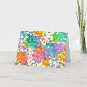 Tarjeta Festiva Pastel Confetti Hearts