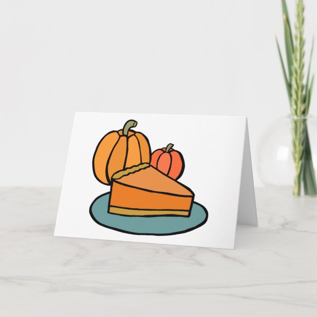 Tarjeta Festiva Pastel de calabaza entero (Anverso)