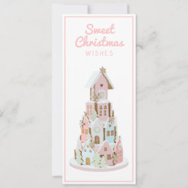 Tarjeta Festiva Pastel de castillo de azúcar Pastel Gingerbread