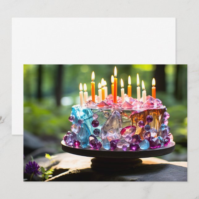 Tarjeta Festiva Pastel de celebraciones (Anverso / Reverso)