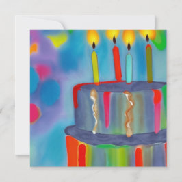 Tarjeta Festiva Pastel de cumpleaños