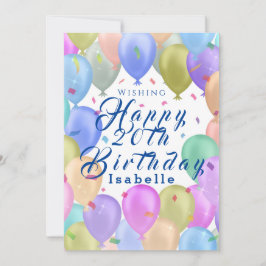 Tarjeta Festiva Pastel de globo