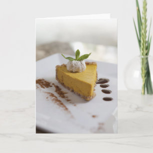 Tarjeta Festiva Pastel de queso de calabaza