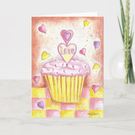 Tarjeta Festiva Pastel de San Valentín