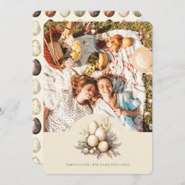 Tarjeta Festiva Pastel Easter Eggs Design with Photo Personalized