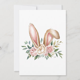 Tarjeta Festiva Pastel Floral Easter Bungalow Oars