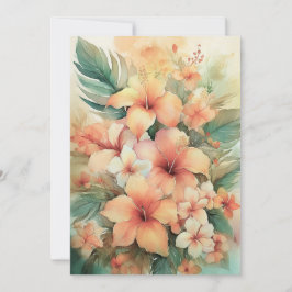 Tarjeta Festiva Pastel Hibiscus