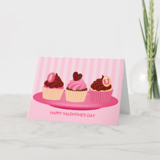 Tarjeta Festiva Pasteles de El día de San Valentín rosa
