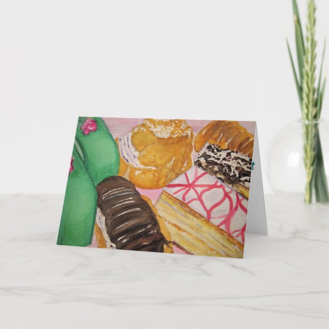 Tarjeta Festiva Pasteles italianos (Anverso)