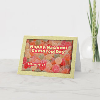 Tarjeta Festiva Pastilla de goma día 15 de febrero nacional feliz