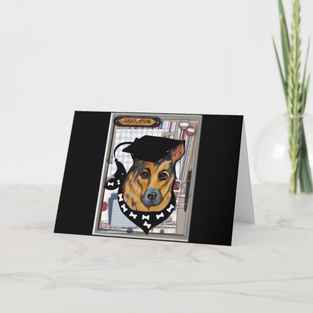 TARJETA FESTIVA PASTOR ALEMÁN (Anverso)