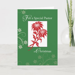 Tarjeta Festiva Pastor, Navidades Poinsettias