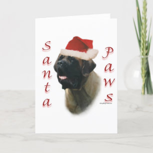 Tarjeta Festiva Patas de Santa del mastín (apricot2)