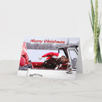 Tarjeta Festiva ¡Patas de Santa en una misión!