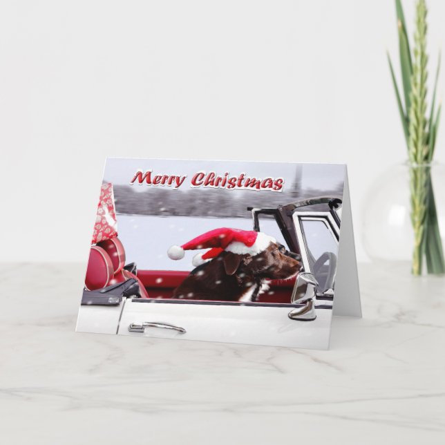 Tarjeta Festiva ¡Patas de Santa en una misión! (Anverso)