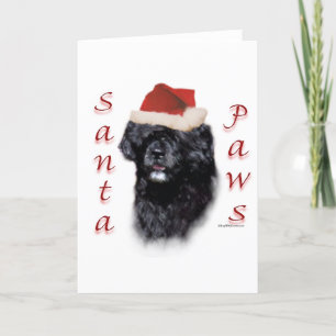 Tarjeta Festiva Patas portuguesas de Santa del perro de agua