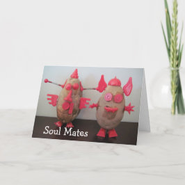 Tarjeta Festiva Patatas del espacio - compañeros del alma