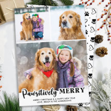Patéticamente Merry Personalizado 3 Photo Dog Love