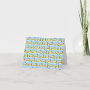 Tarjeta Festiva Patitos de goma felices