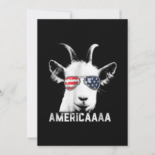 Tarjeta Festiva Patriotic Goat Funny Goat America