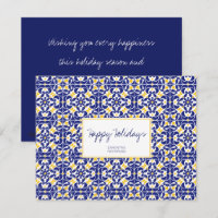 Patrón azul y amarillo de mosaicos mediterráneos