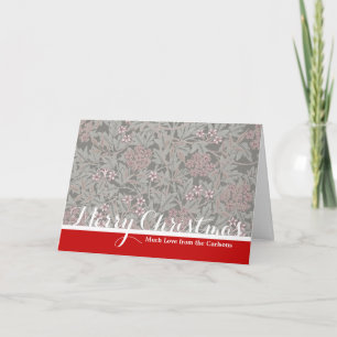 Tarjeta Festiva Patrón de Flor de Jazmín de William Morris