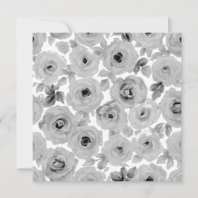 Tarjeta Festiva Patrón de flores (Anverso)