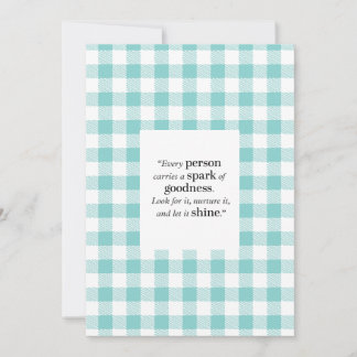 Tarjeta Festiva Patrón de guión de presupuesto inspirador 5x7 Tarj