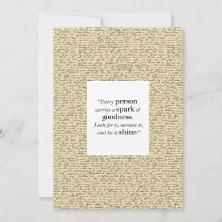 Tarjeta Festiva Patrón de guión de presupuesto inspirador 5x7 Tarj