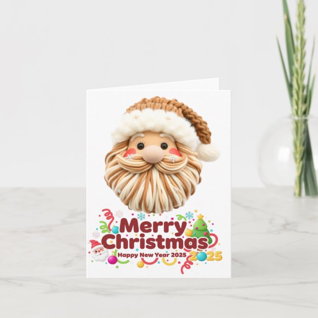 Tarjeta Festiva patrón de hilo falso, estilo de gancho de muesca,  (Anverso)