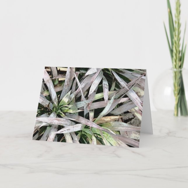 Tarjeta Festiva patrón de hoja (Anverso)