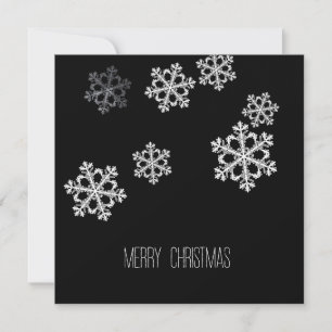 Tarjeta Festiva Patrón de Navidades de copos de nieve Minimalistas
