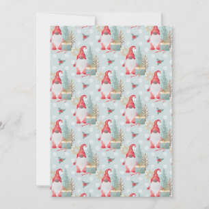 Tarjeta Festiva Patrón de Navidades de Gnome