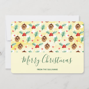 Tarjeta Festiva Patrón de Navidades de hormigón y hueso