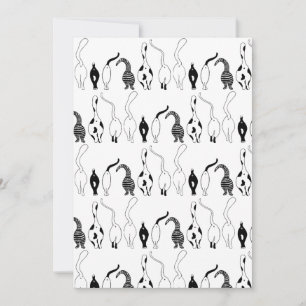 Tarjeta Festiva Patrón de puntas de gato