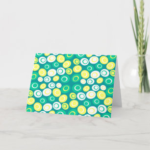 Tarjeta Festiva Patrón de puntos ovalados retro