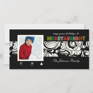 Tarjeta Festiva Patrón de tejidos PixDezines, navidades