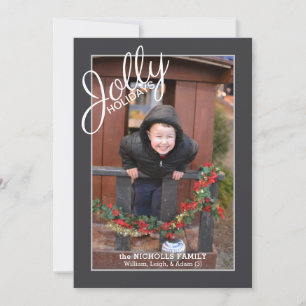 Tarjeta Festiva Patrón de vacaciones de jolly vacaciones de foto ú
