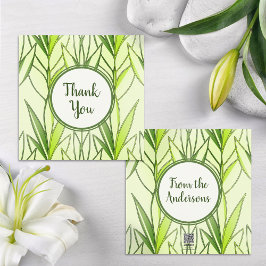 Tarjeta Festiva Patrón decáreo de la naturaleza del follaje tropic
